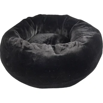 Foeiii hondenmand cozy pluche relax donut zwart 60x22x22 cm