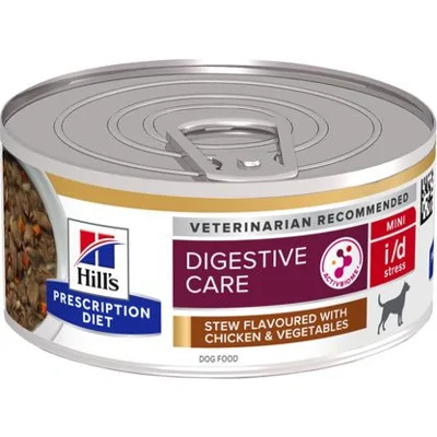Hill's Prescription Diet I/D Stress Mini Digestive Care Stoofpotje Hond met Kip & Groenten 24x156g blik