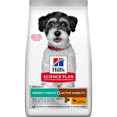 Hill's Science Plan Perfect Weight & Active Mobility Small & Mini Adult hondenvoer met Kip 6kg