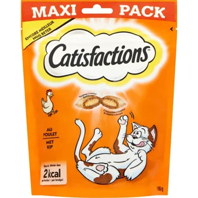Catisfactions met kip kattensnack maxi pack 180 g