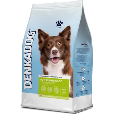 4x Denkadog Hondenvoer Pup/Junior Croc 2,5 kg