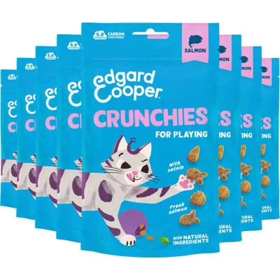 8x Edgard&Cooper Adult Crunchies Kattensnack Zalm 50 gr