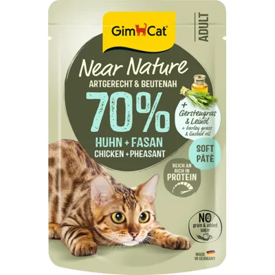 GimCat Kattenvoer Near Nature Kip&Fazant 85 gr