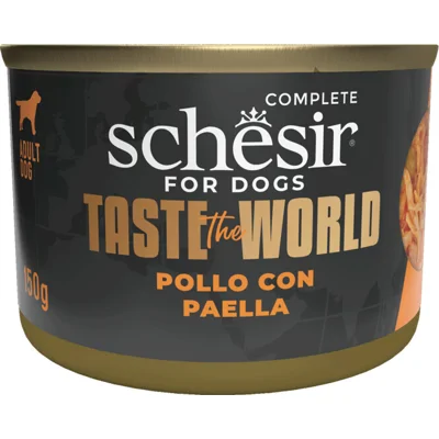 8x Schesir Taste The World Hond Kip&Paella 150 gr