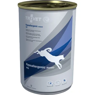 TROVET Hypoallergenic RRD (Rabbit) Hond - 6 x 400 gr blikken