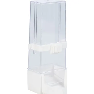 Duvo+ Eetbakje Parkiet - Wit/Transparant - 5,5 x 8 x 15 cm