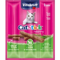 Vitakraft Cat Stick Mini - Kip & Kattengras - 8 + 2 gratis