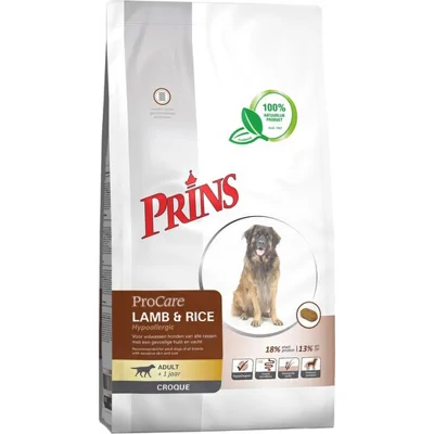 Prins ProCare Croque Lam & Rijst Hypo-Allergic 10 kg