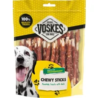 10x Voskes Hondensnack Runderhuid Sticks Eend 100 stuks