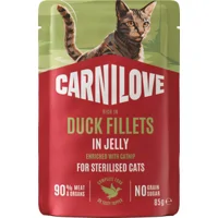Carnilove Pouch Jelly Sterilised - Eend verrijkt met Kattenkruid - 24 x 85 g Carnilove Pouch Jelly Sterilised - Eend verrijkt met Kattenkruid - 24 x 85 g
