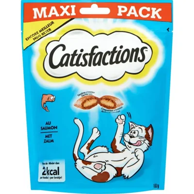 Catisfactions met zalm kattensnack maxi pack 180 g