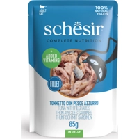 Schesir tonijn met sardines (jelly) natvoer kat (zakjes 85 g) 1 doos (12 x 85 g)