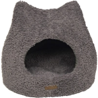 Animal Boulevard Curl Plush iglo schuilplaats kat Grijs