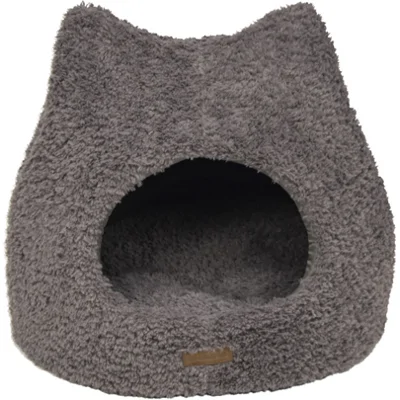 Animal Boulevard Curl Plush iglo schuilplaats kat Grijs
