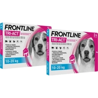 2x Frontline Tri-Act Anti Vlooien en Teken Druppels M 3 pipetten