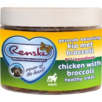 6x Renske Gezonde Beloning Mini Hartjes Hondensnack Kip&Broccoli 300 gr