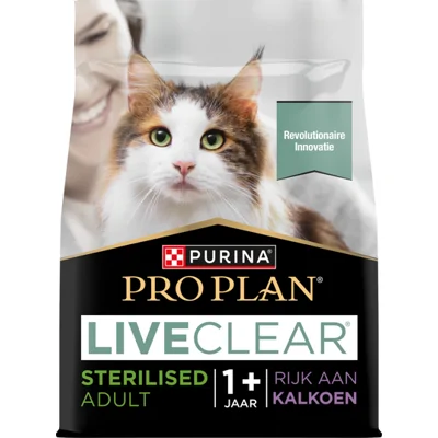 Purina Pro Plan LiveClear Sterilised Cat Food Adult - Kalkoen - 2 x 7 kg