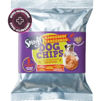 Smoofl Hondensnack Dog Chips Kangoeroe 50 gr