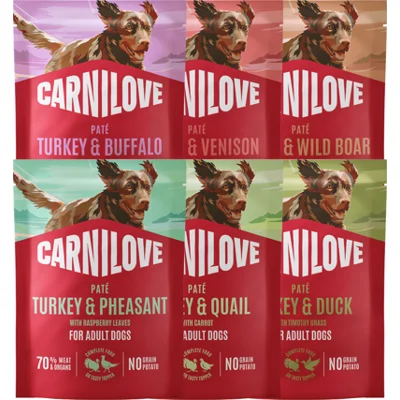 Carnilove Pouch Paté - Kalkoen & Buffel met Rozenblaadjes - 12 x 300 g