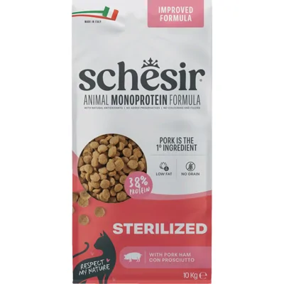 Schesir Monoproteïne Promo Kattenvoer Droog Sterilized Ham 10 kg