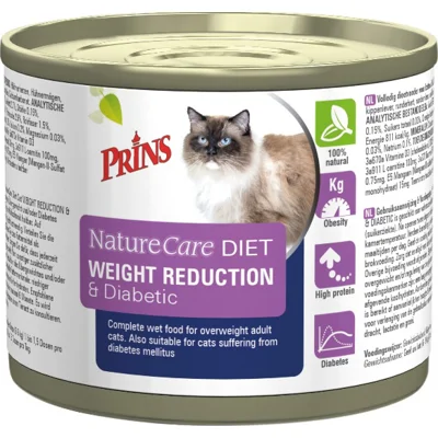Prins NatureCare Diet Cat Weight Reduction & Diabetic 200 gr
