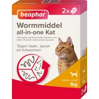 Beaphar Wormmiddel All-in-One kat 2 tabletten