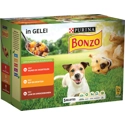 Purina Bonzo met rund, kip, lam in gelei maaltijdzakjes natvoer hond 4 dozen (48 x 85 g)