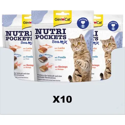 10x GimCat Nutri Pockets Sea-Mix 150 gr