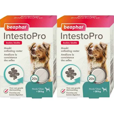 2x Beaphar IntestoPro Hond vanaf 20 kg 20 tabletten