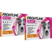 2x Frontline Tri-Act Anti Vlooien en Teken Druppels S 3 pipetten