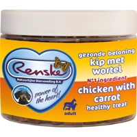 6x Renske Gezonde Beloning Mini Hartjes Hondensnack Kip&Wortel 300 gr
