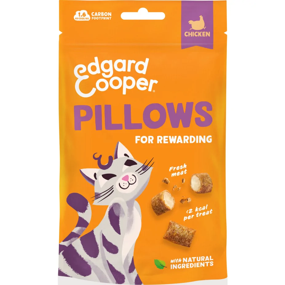 8x Edgard&Cooper Adult Pillows Kattensnack Kip 60 gr