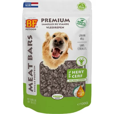 BF Petfood Meat Bars Hert 100 gr