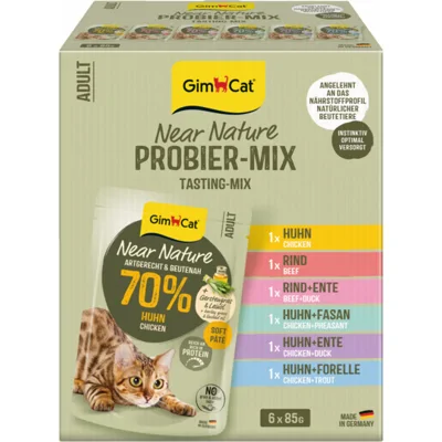 GimCat Kattenvoer Near Nature Mix 6 x 85 gr