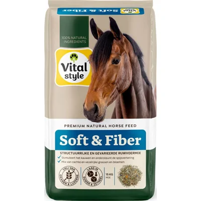 Vitalstyle Paarden Ruwvoermix Soft&Fiber 15 kg