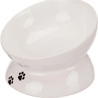 Trixie Ergonomische Voer- en Waterbak - Wit - 13 cm