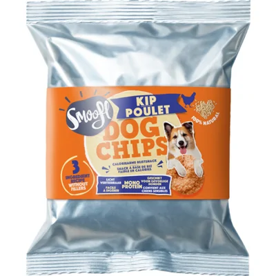 Smoofl Hondensnack Dog Chips Kip 50 gr