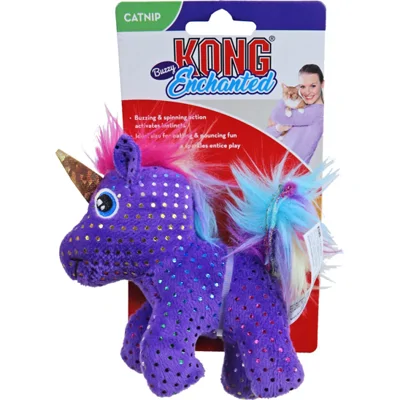 KONG Enchanted Buzzy Unicorn - 11 x 10 x 6 cm