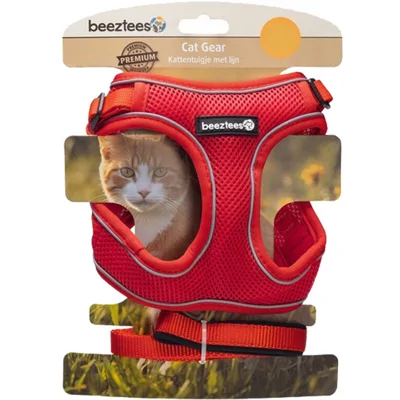 Beeztees Parinca Kattentuig - Rood - S/M