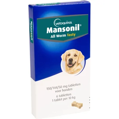 Mansonil All Worm Dog 6 tabletten