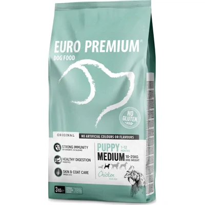 Euro Premium Puppy Medium Chicken & Rice hondenvoer 12 kg