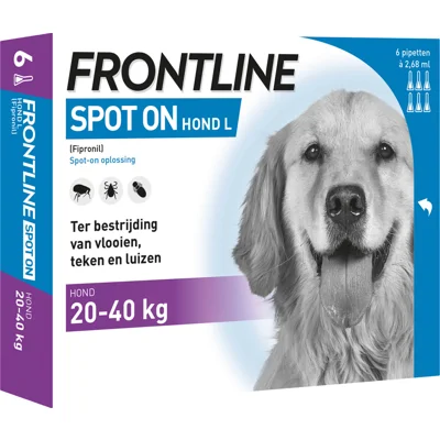 Frontline spot-on anti-vlooienmiddel voor de hond L / 20-40 kg 3 pipetten