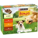 Purina Bonzo met rund, kip, lam in saus maaltijdzakjes natvoer hond 4 dozen (48 x 85 g)