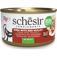 Schesir tonijn met zeebarbeel (jelly) natvoer kat (blikjes) 1 tray (12 x 70 g)
