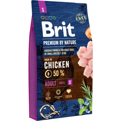 Brit Premium by Nature Adult S hondenvoer 2 x 8 kg