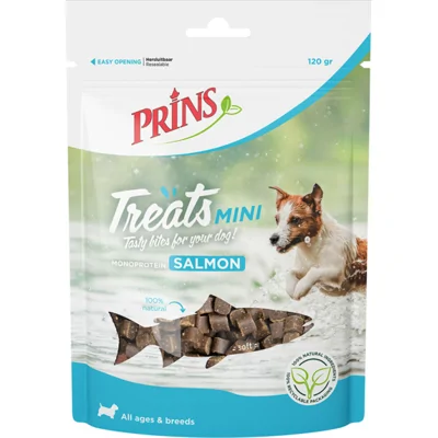 10x Prins Treats Mini Hondensnacks Zalm 120 gr