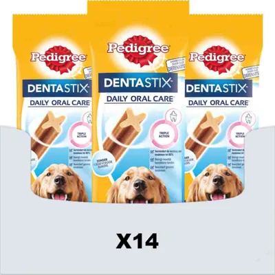 14x Pedigree Dentastix Hondensnacks Maxi Single 4-pack 154 gr