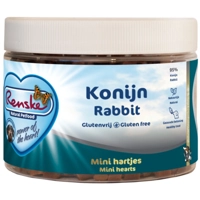 6x Renske Gezonde Beloning Mini Hartjes Hondensnack Konijn 300 gr