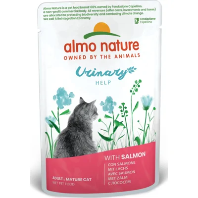 Almo Nature Urine Hulp Kattenvoer Nat Zalm 70 gr