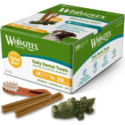 Whimzees Variety Voordeelverpakking Medium 28 stuks